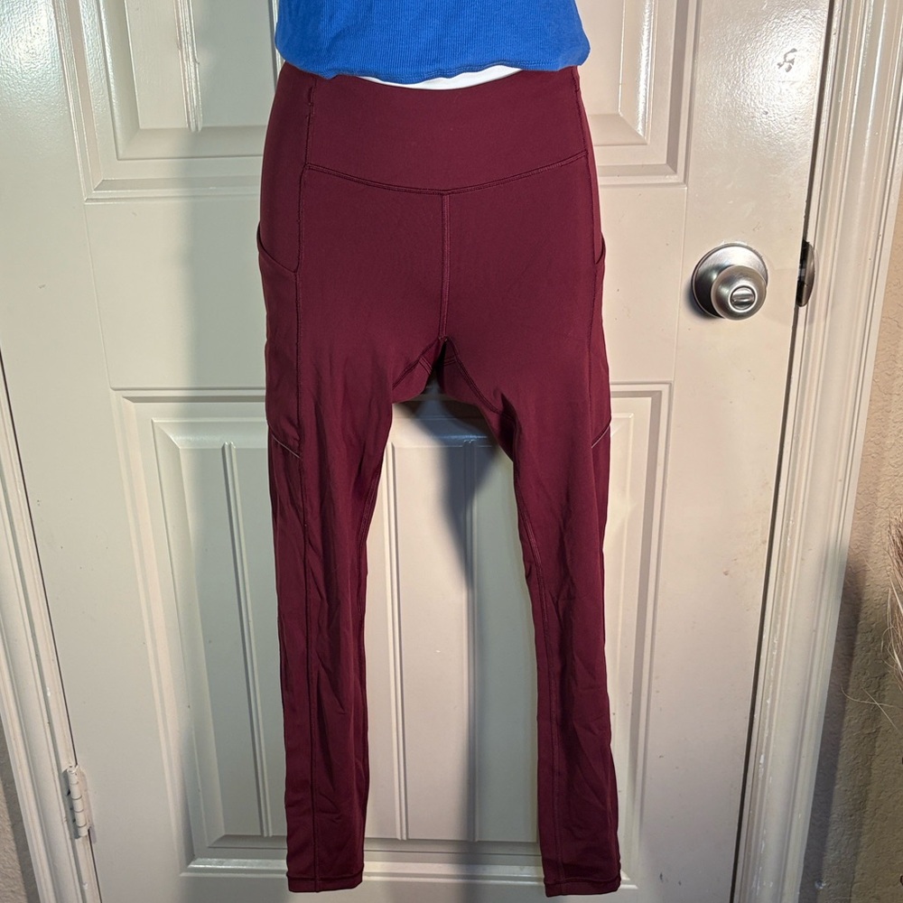 Lululemon Athletica Maroon Leggings